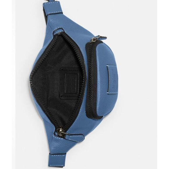 COACH SPRINT Blue Leather Belt Bag - Picture 10 of 11
